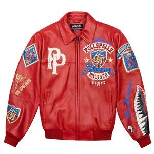 Urban Fever x Pelle Pelle American Bruiser White Leather Jacket